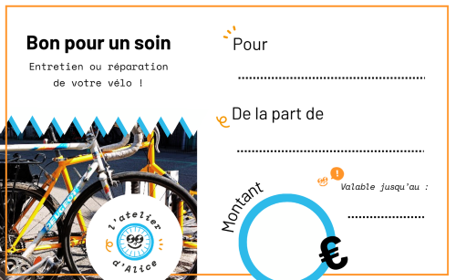 bon cadeau réparation vélo